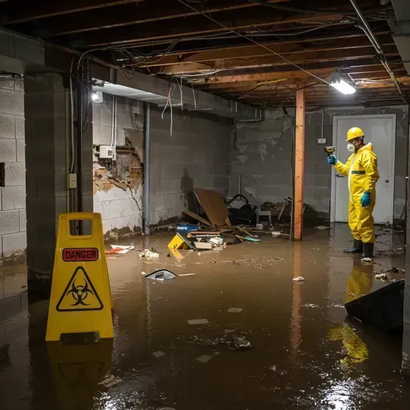 Flooded Basement Electrical Hazard in Black Earth, WI Property